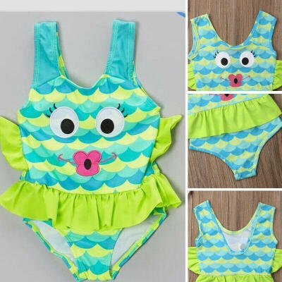 

Toddler Kids Baby Girls Mermaid Swimsuit Swimwear Bathing Suit One-piece