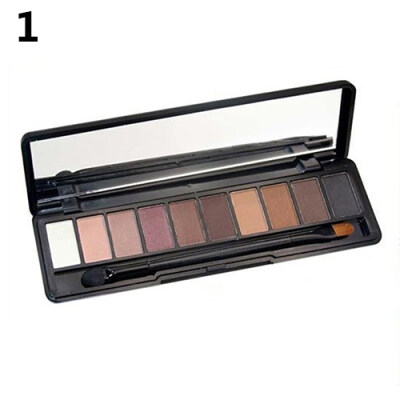 

10 Color Fashion Natural Shimmers Matte Eyeshadow Palette Cosmetic Set with Brush