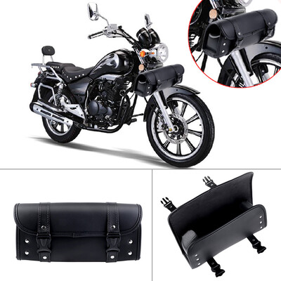 

Tailored Motorcycle Cruiser Tool Bag Fork Barrel Shape Handlebar Front Fork Bag Black