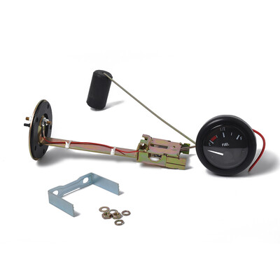 

12V 52mm Black LED Light Marine Fuel Level Gauge E-12-F with 350mm Fuel Level Sensor