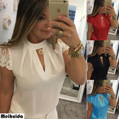 

Women Ladies Fringe Summer Loose Top Short Sleeve Blouse Casual Tops T Shirt