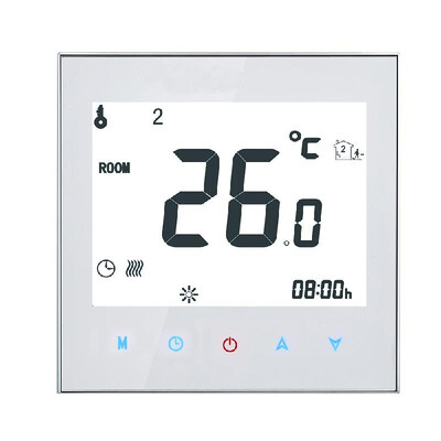 

5A 110-230V Weekly Programmable LCD Display Touch Screen Water Heating Thermostat Room Temperature Controller