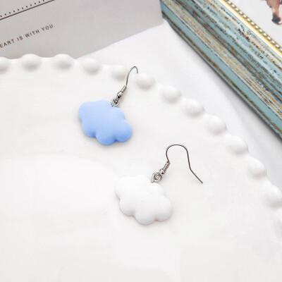 

2019 new brand design candy color cloud earrings generous simple temperament summer earrings gift Korean earrings for women