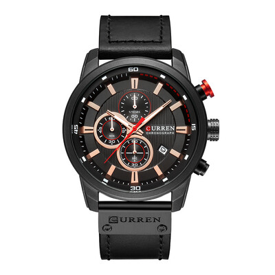 

Curren Men Fashion PU Leather Sports Wrist Watch Casual Watch Luxury Water-Resistant Quartz Watch with Exquisite Box