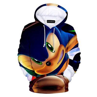 

Herqw61 Unisex 3D Sonic the Hedgehog Printed Hoodies Men Women Boys Girls Pullover Sweatshirt