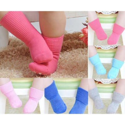 

New Fashion Solid Color Toddler Baby Boy Cotton Cartoon Socks 06Y