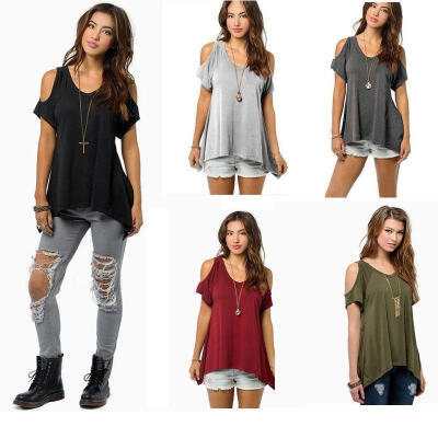 

Fashion Women Summer Loose Top Short Sleeve Blouse Ladies Casual Tops T-Shirt