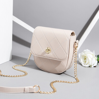 

Summer ins mini-lady bag saddle one shoulder slanting bag 100 sets of texture chain fashion