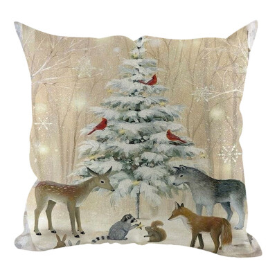 

Tailored Christmas Pillow Cover Pillowcases Decorative Sofa Cushion Cover Home Decoration