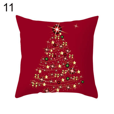 

Merry Christmas Elk Star Cushion Cover Pillow Case Home Office Sofa Chair Decor