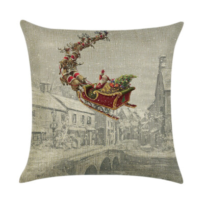 

Siaonvr Halloween Pillow Box Linen Sofa Funny Ghost Pad Cushions Home Decoration