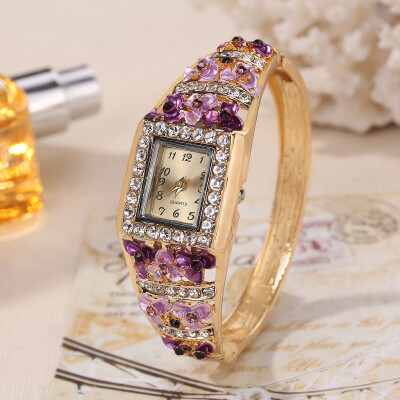 

Hot selling source noble bracelet ladies watch cloisonne craft square head fashion quartz bracelet watch female