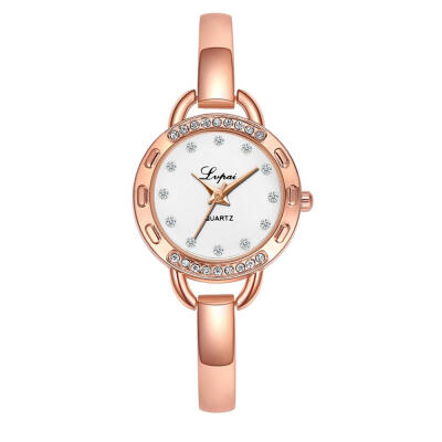 

Hot Sale Women Watches Rose Gold Bacelet Quartz Ladies Wristwatch Simple With Rhinestone Dress Gifts Clock Relogio Feminino