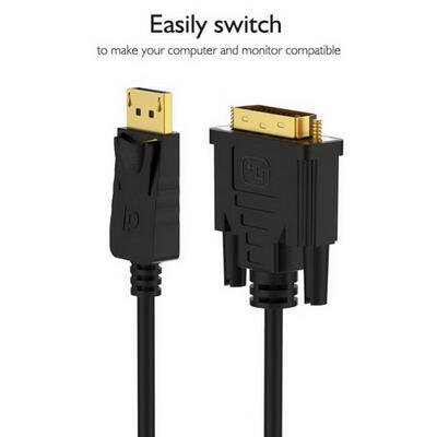 

D7 Gold-Plated DP To DVI 1080P HD Cable Converter Adapter
