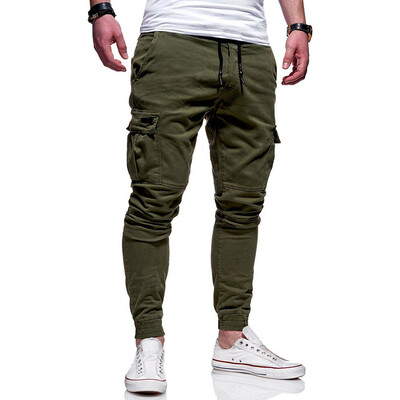 

Mens Slim Fit Casual Straight Leg Trousers Casual Pencil Jogger Cargo Pants