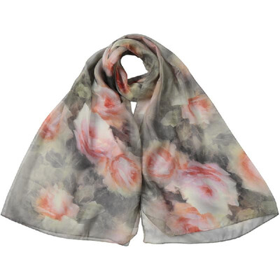 

New Women Romantic Chiffon Scarf Floral Print Long Thin Scarves Shawl Pashmina