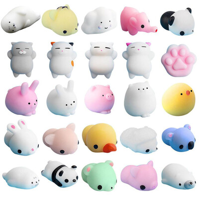 

YIWULA25pc Cute Mochi Cat Squeeze Healing Fun Kids Kawaii Toy Stress Reliever