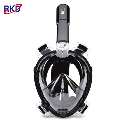 

RKD Scuba Diving Training Anti Fog Detachable Dry Snorkeling Full Face Mask Set for GoPro Camera