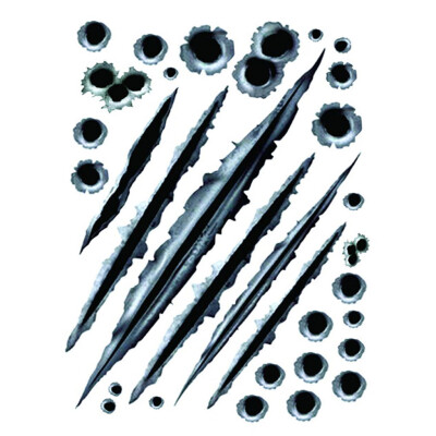 

Tailored Car 3d Stickers Sticker Bullet Hole Decals Scratch Fake Motorcycle Simulation
