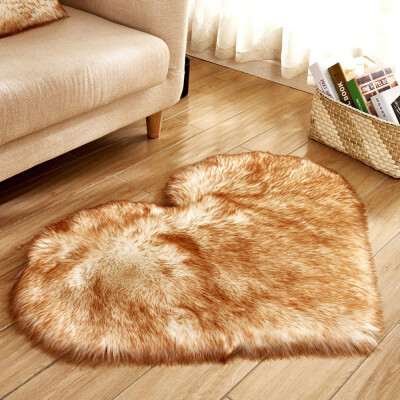 

Toponeto Wool Imitation Sheepskin Rugs Faux Fur Non Slip Bedroom Shaggy Carpet Mats