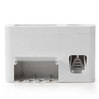 

Toothbrush Rack Wall Mounted Toothbrush Holder Toothpaste Dispenser Toothbrush Organizer 4 Toothbrush Slots Toothbrush Storage Rac
