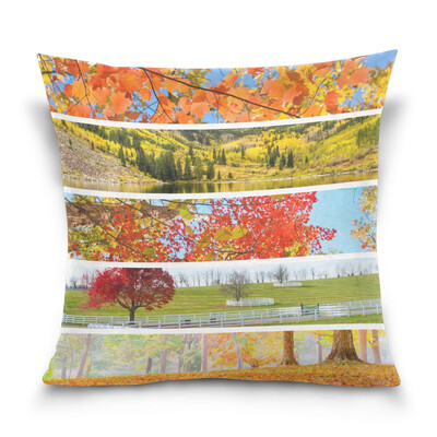 

ALAZA Throw Pillow Case Decorative Pillow Covers 16 X 16 inch Fallen Leaves Pattern Pillowcase