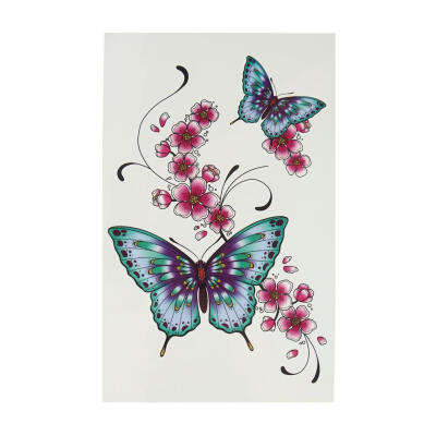 

2pcs Fake Body Waterproof Butterfly Flower Arm Temporary Tattoo Stickers