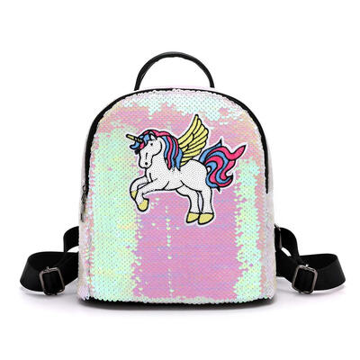 

Glitter Sequins Backpack Girls Cartoon Cute Travel Colorful Shoulder Bags