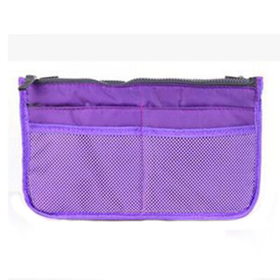 

JPGIF Portable Multifunction Dual Zipper Storage Bag Cosmetic Organizer Holder BU