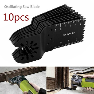 

10pcs Saw Blade High Carbon Steel Straight Blade Fiberboard Cutting Open Hole Wood Oscillating Multitool