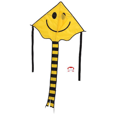 

60 80cm Smiley Kite Smiling Face Kite for Kids with Handle Line Outdoor Sports