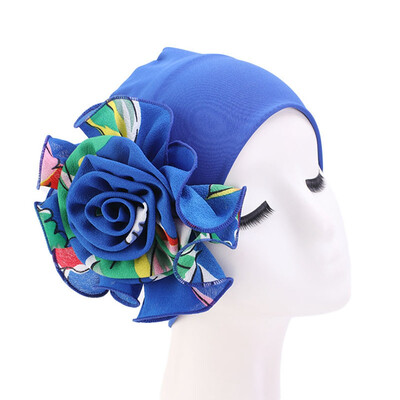 

1Pc Women Flower Elastic Turban Cancer Chemo Cap Beanie Scarf Muslim Caps Head Wrap Cap