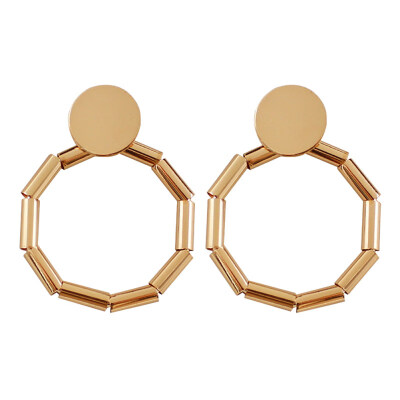 

Sections Circle Pendant Statement Stud Earrings Women Banquet Party Jewelry