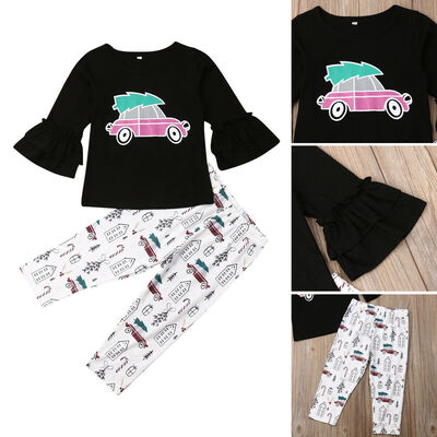 

Toddler Kids Baby Girl Christmas Tops T-shirt Long Pants Outfits Set Clothes