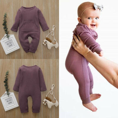 

US Newborn Baby Girl Boys Romper Jumpsuit Bodysuit Autumn Winter Outfits Clothes