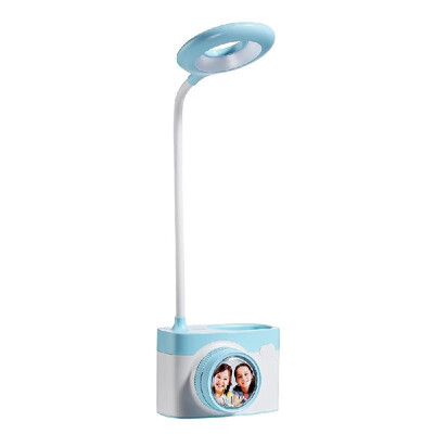

C8 Camera Table Lamp LEDs Night Light Cameral Photo Desk Reading Eye Care Study Book Light with Pen Holder Brightness Adjustment B