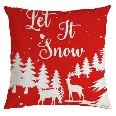 

Siaonvr Christmas Pillow Cover Pillowcases Decorative Sofa Cushion Cover 45x45cm