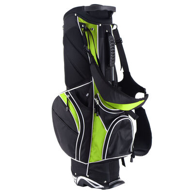 

Golf Stand Cart Bag w 6 Way Divider Carry Pockets-Green