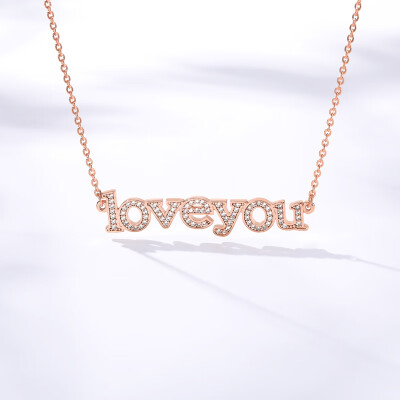 

Fashion 2019 Lettering I LOVE YOU Couple Pendant Necklaces For Women Men Lovers Charm Jewelry Sweet Best Friends Accessories