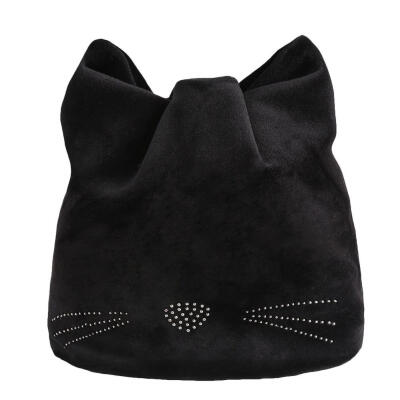 

Fashion Kids Boys Girls Solid Color Winter Warm Hat Velvet Cat Beanie Cap