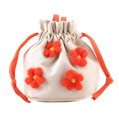 

Floral Decor Bag Women Shoulder Messenger Handbag Drawstring Canvas Bags