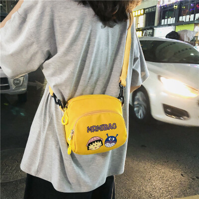 

Internet celebrity ins wind canvas bag female summer small bag oblique satchel lovely girl Mori students single shoulder bag