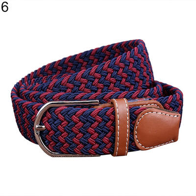 

Fashion Woven Braided Fabric Comfort Stretch Casual Dress Belt for Men Women