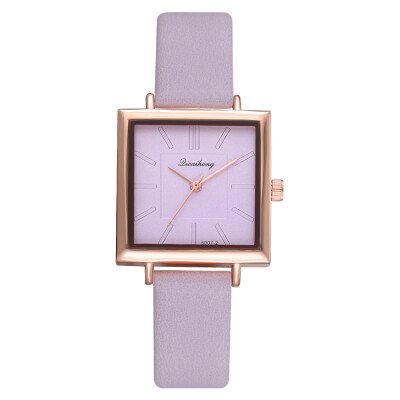 

Simple temperament quartz s table European&American square head PU strap ladies watch fashion ladies watch