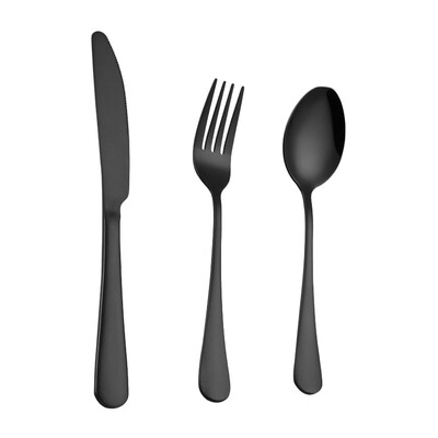 

Toponeto 3PCS Set Stainless Steel Upscale Dinnerware Flatware Cutlery Fork Spoon