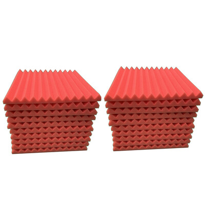 

Gobestart 20Pcs Acoustic Foam Panel Sound Stop Absorption Sponge Studio KTV Soundproof