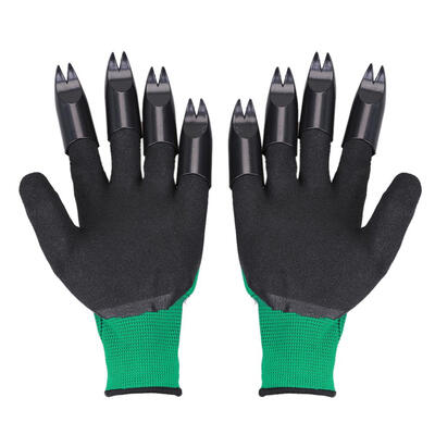 

1 Pair Garden Gloves 8 Hand Claw Fingertip ABS Plastic Gloves for Household