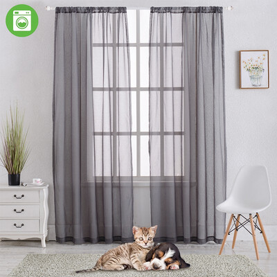 

Bladies plain window screen Sheer Curtains 84 Inch Length 4660