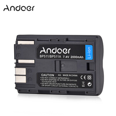 

Andoer BP-511BP-511A Rechargeable Li-ion Battery 74V 2000mAh for Canon EOS 50D 40D 30D Series Powershot Pro 1 90 EOS 20D 30D 40D