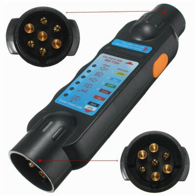 

12v 7 Pin Car & Trailer Towing Lights Plug & Socket Cable Wiring Circuit Tester